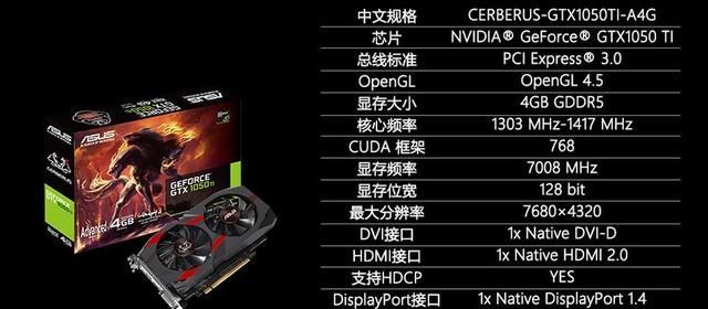 华硕GTX1050显卡评测——极致性能尽在掌握（探索华硕GTX1050显卡的强大性能与领先技术）